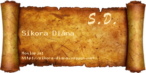 Sikora Diána névjegykártya